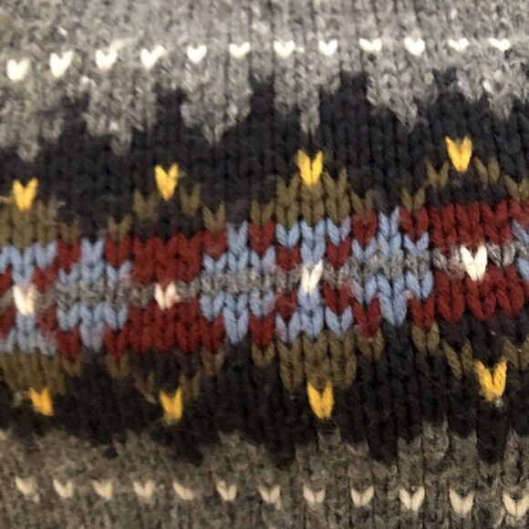 Union Bay Wool Blend Crewneck Sweater Mens Size L 80s Gray Grandpa Core Pullover - Picture 5 of 10